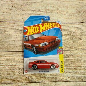 Hot Wheels HW: The 90's '92 Ford Mustand, Red Toy - NEW